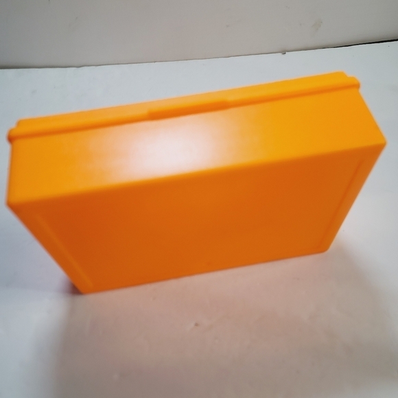 Vintage 90s School Supplies Neon Orange Pencil Case Fun Stuff Empire Berol USA - Picture 2 of 8
